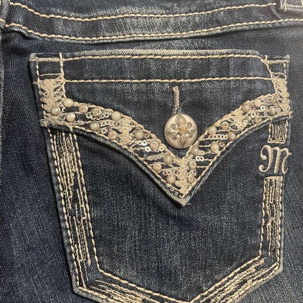 Miss Me Dark Blue Flare Jeans - Picture 3 of 6